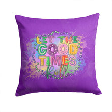 Load image into Gallery viewer, Let the Good Times Roll Mardi Gras Throw Pillow - 14x14 Decorative Pillow – Art for Your Home &amp; Patio