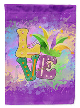 Load image into Gallery viewer, Love Mardi Gras Garden Flag – Decorative Outdoor Yard Flag