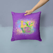 Load image into Gallery viewer, Love Mardi Gras Throw Pillow - 14x14 Decorative Pillow – Art for Your Home &amp; Patio