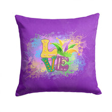 Load image into Gallery viewer, Love Mardi Gras Throw Pillow - 14x14 Decorative Pillow – Art for Your Home &amp; Patio