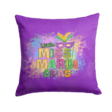 Load image into Gallery viewer, Little Miss Mardi Gras Throw Pillow - 14x14 Decorative Pillow – Art for Your Home &amp; Patio