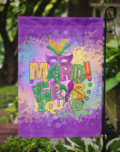 Load image into Gallery viewer, Mardi Gras Squad Garden Flag – Decorative Outdoor Yard Flag