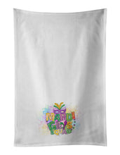 Load image into Gallery viewer, Mardi Gras Squad White Kitchen Towel Set of 2 Dish Towels