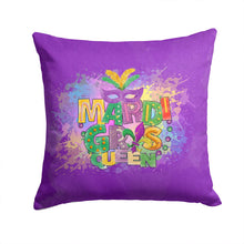 Load image into Gallery viewer, Mardi Gras Queen Throw Pillow - 14x14 Decorative Pillow – Art for Your Home &amp; Patio