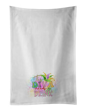 Load image into Gallery viewer, This Diva needs a Drink Mardi Gras White Kitchen Towel Set of 2 Dish Towels