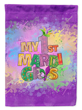 Load image into Gallery viewer, My 1st Mardi Gras Garden Flag – Decorative Outdoor Yard Flag