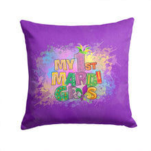 Load image into Gallery viewer, My 1st Mardi Gras Throw Pillow - 14x14 Decorative Pillow – Art for Your Home &amp; Patio
