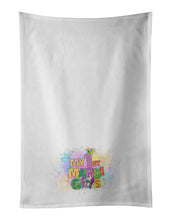 Load image into Gallery viewer, My 1st Mardi Gras White Kitchen Towel Set of 2 Dish Towels