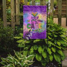 Load image into Gallery viewer, I am Just Here for Cake Mardi Gras Garden Flag – Decorative Outdoor Yard Flag