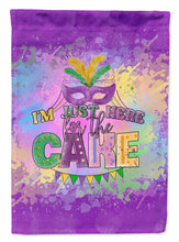 Load image into Gallery viewer, I am Just Here for Cake Mardi Gras Garden Flag – Decorative Outdoor Yard Flag