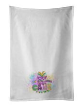 Load image into Gallery viewer, I am Just Here for Cake Mardi Gras White Kitchen Towel Set of 2 Dish Towels