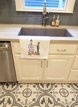 Load image into Gallery viewer, Life of the Mardi Gras White Kitchen Towel Set of 2 Dish Towels