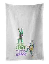 Load image into Gallery viewer, Jester Parade Mardi Gras White Kitchen Towel Set of 2 Dish Towels