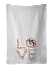 Load image into Gallery viewer, Boston Terrier Puppy Love White Kitchen Towel Set of 2 Dish Towels