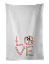 Load image into Gallery viewer, Boston Terrier Love White Kitchen Towel Set of 2 Dish Towels