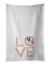 Load image into Gallery viewer, Boston Terrier #2 Love White Kitchen Towel Set of 2 Dish Towels