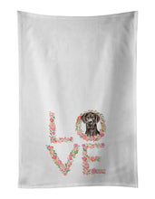 Load image into Gallery viewer, Black Great Dane #3 Love White Kitchen Towel Set of 2 Dish Towels