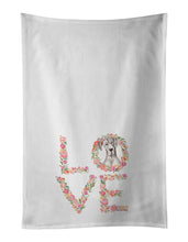 Load image into Gallery viewer, White Great Dane Love White Kitchen Towel Set of 2 Dish Towels