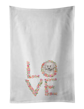 Load image into Gallery viewer, Great Pyrenees Puppy Love White Kitchen Towel Set of 2 Dish Towels