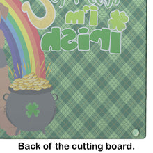 Load image into Gallery viewer, Grizzle and Tan Airedale Terrier St. Patrick's Day Glass Cutting Boards – Durable, Decorative Kitchen Art Large