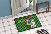 Load image into Gallery viewer, Blue and White Pit Bull Terrier St. Patrick's Day Doormat - 24x36 Decorative Floor Mat – Indoor/Outdoor Rug with Artistic Flair