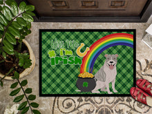 Load image into Gallery viewer, Blue Brindle Pit Bull Terrier St. Patrick's Day Doormat - 24x36 Decorative Floor Mat – Indoor/Outdoor Rug with Artistic Flair