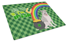 Load image into Gallery viewer, Blue Brindle Pit Bull Terrier St. Patrick's Day Glass Cutting Boards – Durable, Decorative Kitchen Art Large