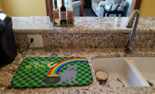 Load image into Gallery viewer, Blue Pit Bull Terrier St. Patrick's Day Dish Drying Mat – Absorbent, Artistic Kitchen Essentials