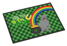 Load image into Gallery viewer, Blue Pit Bull Terrier St. Patrick's Day Doormat - 24x36 Decorative Floor Mat – Indoor/Outdoor Rug with Artistic Flair