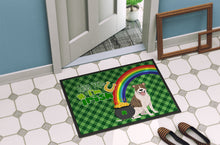 Load image into Gallery viewer, Fawn Brindle Pit Bull Terrier St. Patrick's Day Doormat - 24x36 Decorative Floor Mat – Indoor/Outdoor Rug with Artistic Flair