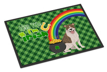 Load image into Gallery viewer, Fawn Brindle Pit Bull Terrier St. Patrick's Day Doormat - 24x36 Decorative Floor Mat – Indoor/Outdoor Rug with Artistic Flair