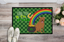 Load image into Gallery viewer, Red Pit Bull Terrier St. Patrick's Day Doormat - 24x36 Decorative Floor Mat – Indoor/Outdoor Rug with Artistic Flair