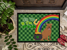 Load image into Gallery viewer, Red Pit Bull Terrier St. Patrick's Day Doormat - 24x36 Decorative Floor Mat – Indoor/Outdoor Rug with Artistic Flair