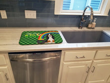 Load image into Gallery viewer, Black Tricolor Basset Hound St. Patrick's Day Dish Drying Mat – Absorbent, Artistic Kitchen Essentials