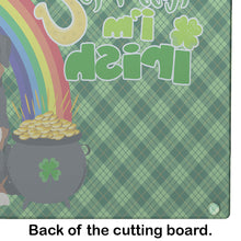 Load image into Gallery viewer, Bernese Mountain Dog St. Patrick's Day Glass Cutting Boards – Durable, Decorative Kitchen Art Large