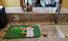 Load image into Gallery viewer, Bichon Frise St. Patrick's Day Dish Drying Mat – Absorbent, Artistic Kitchen Essentials