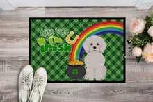 Load image into Gallery viewer, Bichon Frise St. Patrick's Day Doormat - 24x36 Decorative Floor Mat – Indoor/Outdoor Rug with Artistic Flair