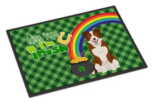 Load image into Gallery viewer, Red and White Border Collie St. Patrick's Day Doormat - 24x36 Decorative Floor Mat – Indoor/Outdoor Rug with Artistic Flair
