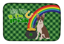 Load image into Gallery viewer, Red Boston Terrier St. Patrick's Day Dish Drying Mat – Absorbent, Artistic Kitchen Essentials