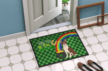 Load image into Gallery viewer, Red Boston Terrier St. Patrick's Day Doormat - 24x36 Decorative Floor Mat – Indoor/Outdoor Rug with Artistic Flair
