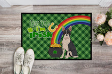 Load image into Gallery viewer, Black Boston Terrier St. Patrick's Day Doormat - 24x36 Decorative Floor Mat – Indoor/Outdoor Rug with Artistic Flair