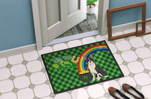 Load image into Gallery viewer, Black Boston Terrier St. Patrick's Day Doormat - 24x36 Decorative Floor Mat – Indoor/Outdoor Rug with Artistic Flair