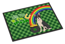 Load image into Gallery viewer, Black Boston Terrier St. Patrick's Day Doormat - 24x36 Decorative Floor Mat – Indoor/Outdoor Rug with Artistic Flair