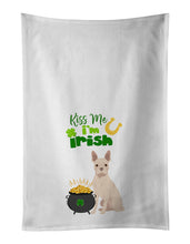 Load image into Gallery viewer, White Boston Terrier St. Patrick's Day White Kitchen Towel Set of 2 Dish Towels