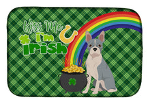 Load image into Gallery viewer, Blue Boston Terrier St. Patrick's Day Dish Drying Mat – Absorbent, Artistic Kitchen Essentials