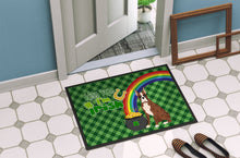 Load image into Gallery viewer, Red Brindle Boxer St. Patrick's Day Doormat - 24x36 Decorative Floor Mat – Indoor/Outdoor Rug with Artistic Flair