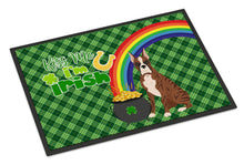 Load image into Gallery viewer, Red Brindle Boxer St. Patrick's Day Doormat - 24x36 Decorative Floor Mat – Indoor/Outdoor Rug with Artistic Flair