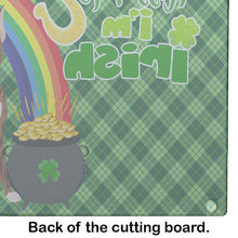 Load image into Gallery viewer, Red Brindle Boxer St. Patrick's Day Glass Cutting Boards – Durable, Decorative Kitchen Art Large