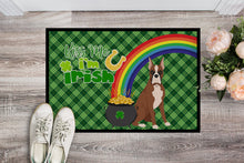 Load image into Gallery viewer, Red Fawn Boxer St. Patrick's Day Doormat - 24x36 Decorative Floor Mat – Indoor/Outdoor Rug with Artistic Flair