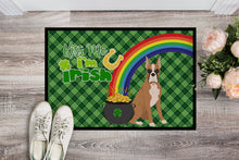 Load image into Gallery viewer, Fawn Boxer St. Patrick's Day Doormat - 24x36 Decorative Floor Mat – Indoor/Outdoor Rug with Artistic Flair